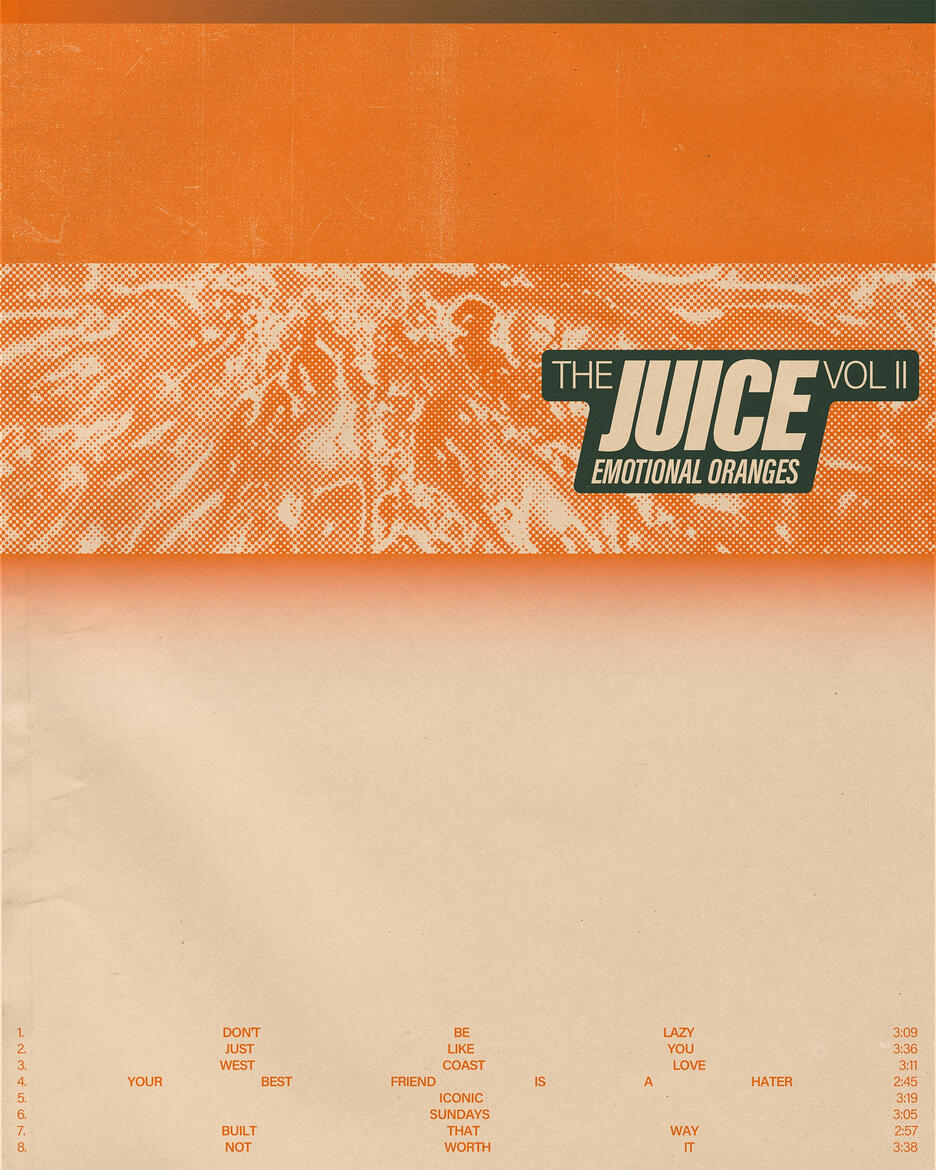 The Juice: Vol. II track list poster (Personal work)