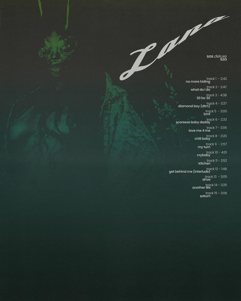 Lana - SOS deluxe track list poster (Personal work)